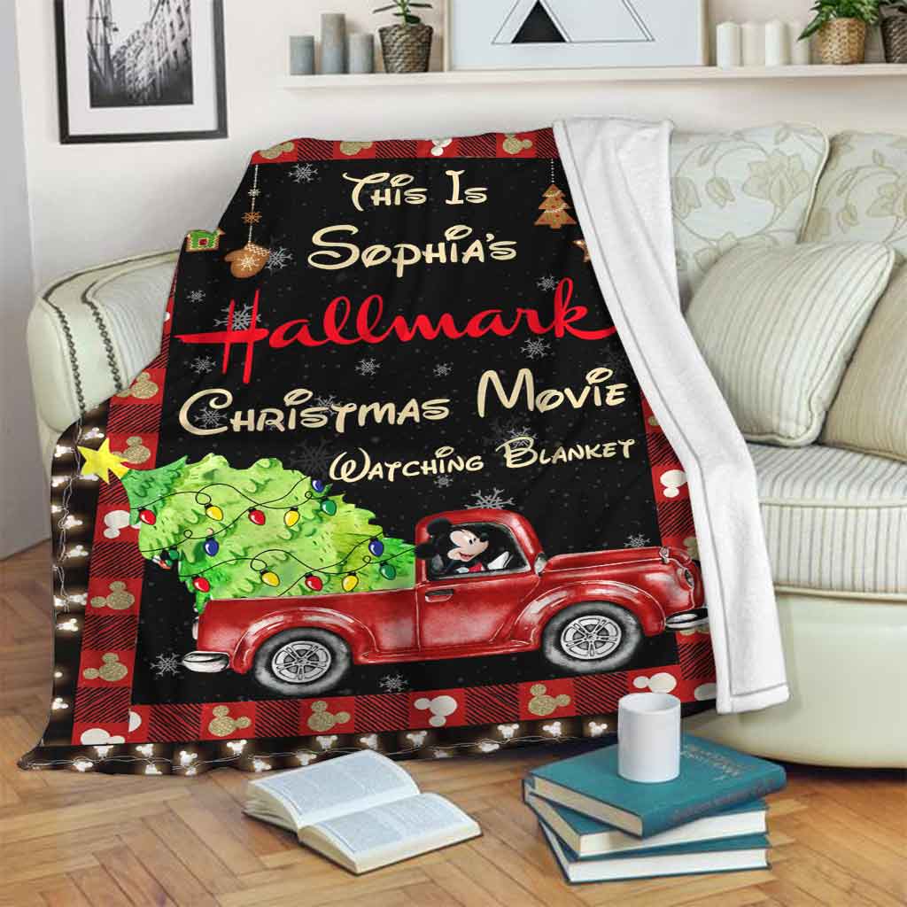 Personalized Christmas Movie Watching Blanket Gift for Mom Blanket GradoCreations