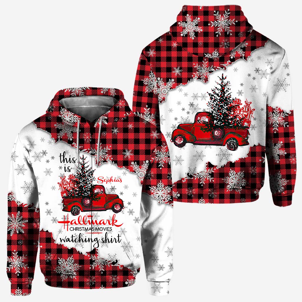 Personalized Christmas All Over Hoodie Custom Name Gift for Family All Over Shirt GradoCreations