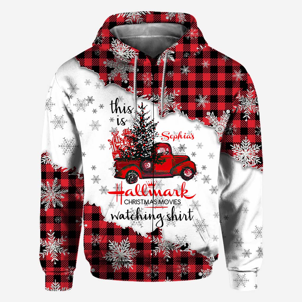 Personalized Christmas All Over Hoodie Custom Name Gift for Family All Over Shirt GradoCreations