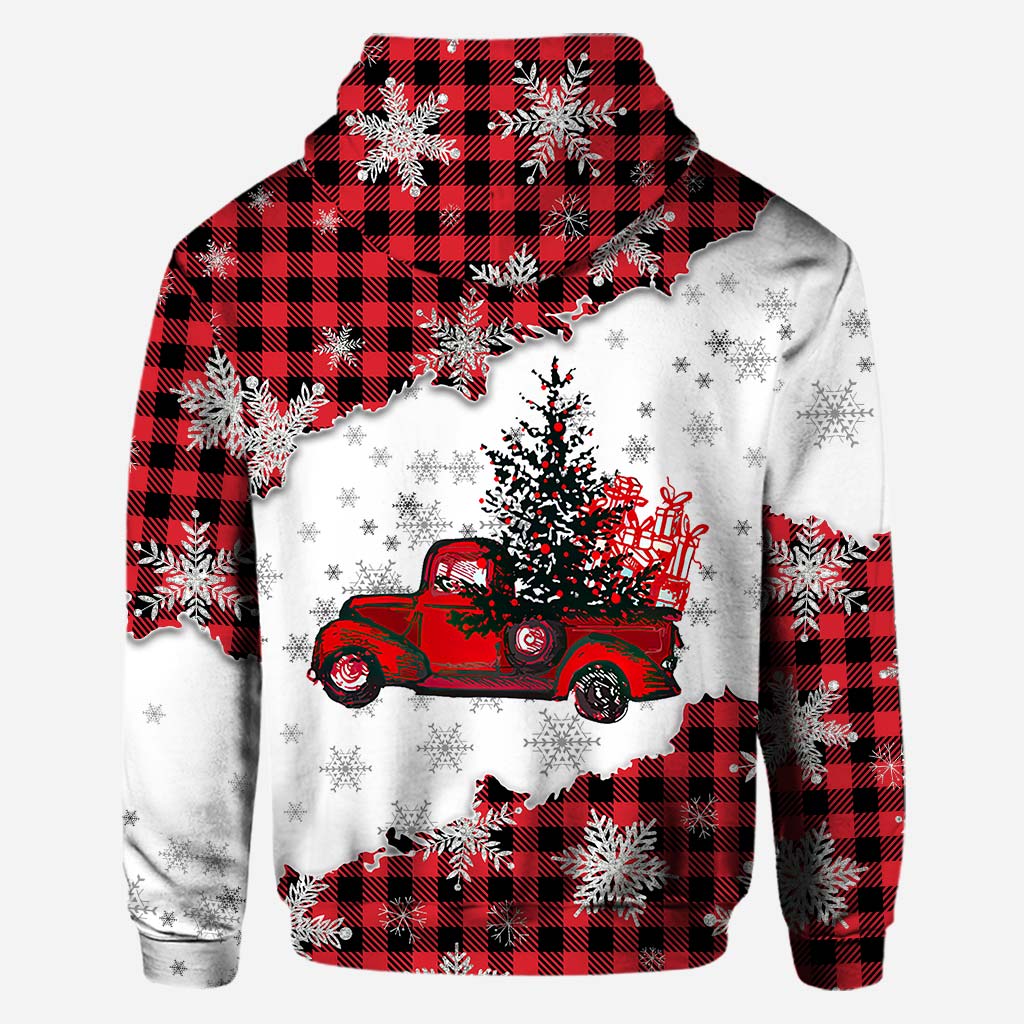 Personalized Christmas All Over Hoodie Custom Name Gift for Family All Over Shirt GradoCreations