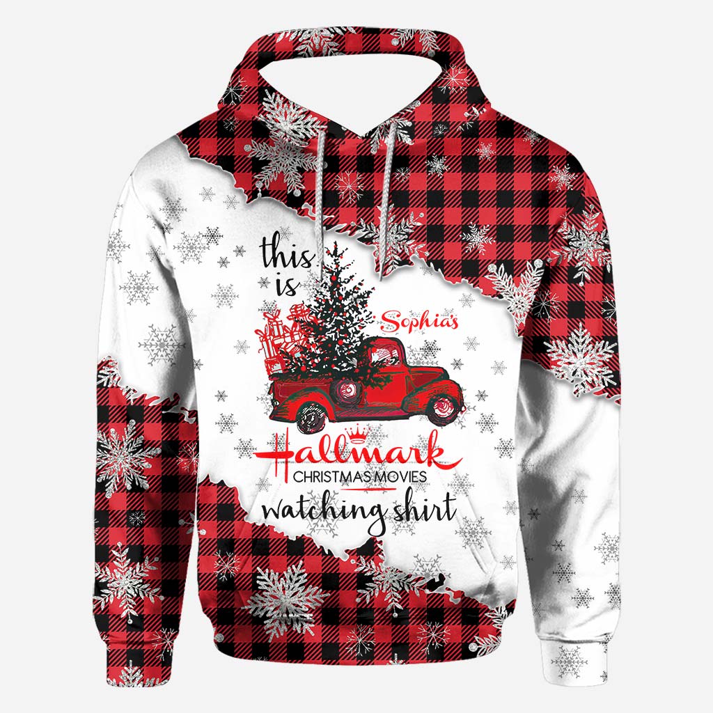 Personalized Christmas All Over Hoodie Custom Name Gift for Family All Over Shirt GradoCreations
