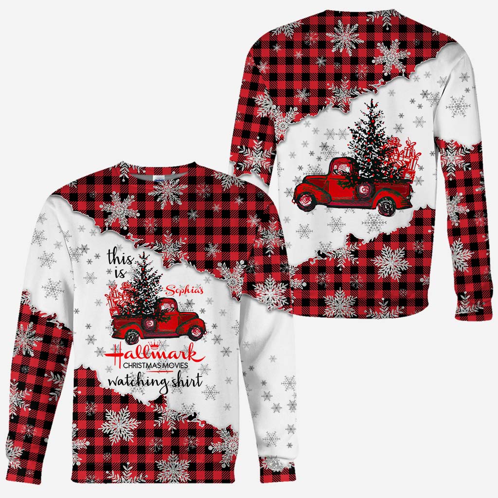 Personalized Christmas All Over Hoodie Custom Name Gift for Family All Over Shirt GradoCreations