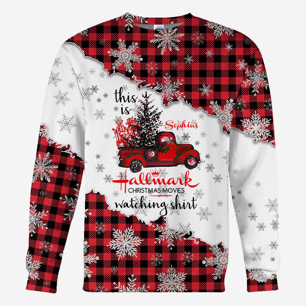 Personalized Christmas All Over Hoodie Custom Name Gift for Family All Over Shirt GradoCreations