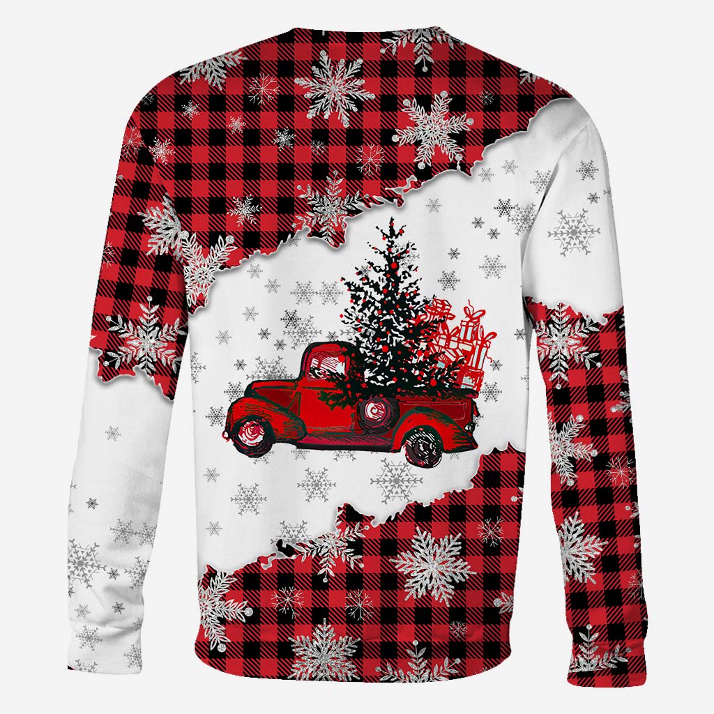 Personalized Christmas All Over Hoodie Custom Name Gift for Family All Over Shirt GradoCreations