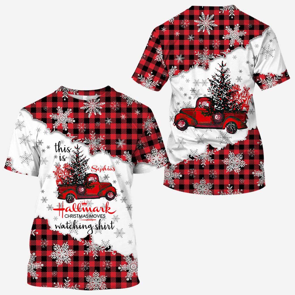 Personalized Christmas All Over Hoodie Custom Name Gift for Family All Over Shirt GradoCreations
