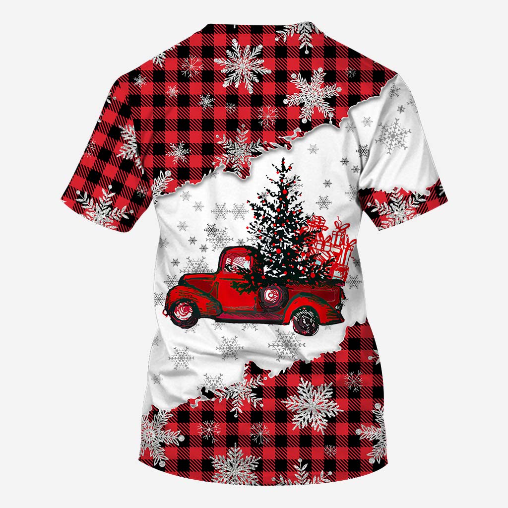 Personalized Christmas All Over Hoodie Custom Name Gift for Family All Over Shirt GradoCreations