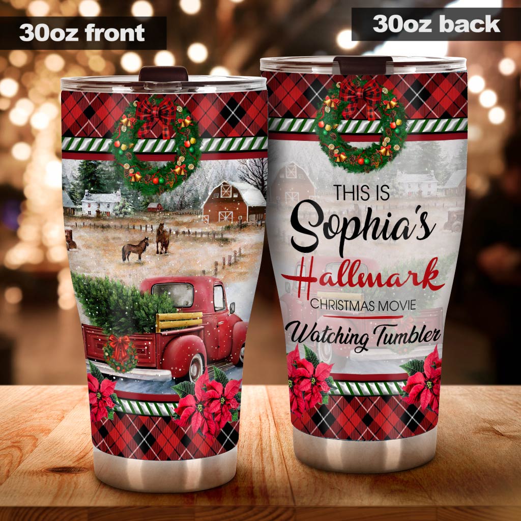 Personalized Christmas Movie Tumbler Custom Name Gift Tumbler GradoCreations