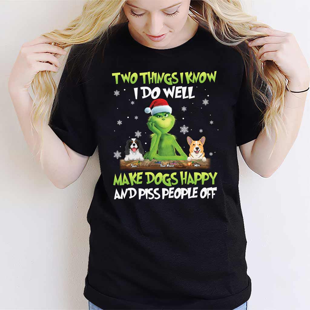 Personalized Grinch Christmas T-Shirt & Hoodie Gift for Dog Lovers T-shirt & Hoodie GradoCreations
