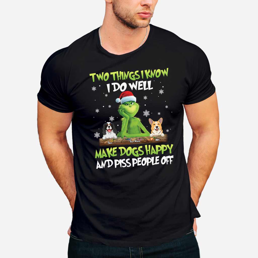 Personalized Grinch Christmas T-Shirt & Hoodie Gift for Dog Lovers T-shirt & Hoodie GradoCreations