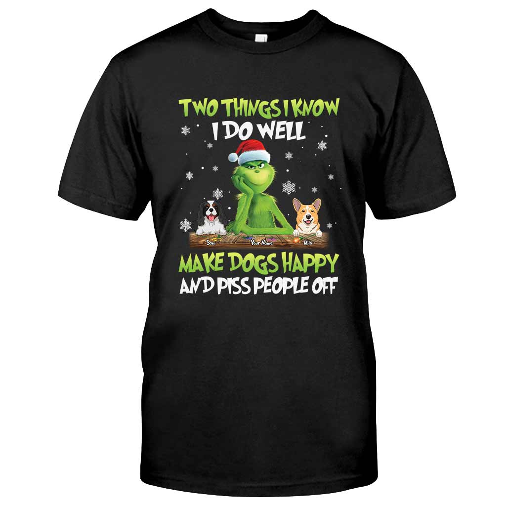 Personalized Grinch Christmas T-Shirt & Hoodie Gift for Dog Lovers T-shirt & Hoodie GradoCreations