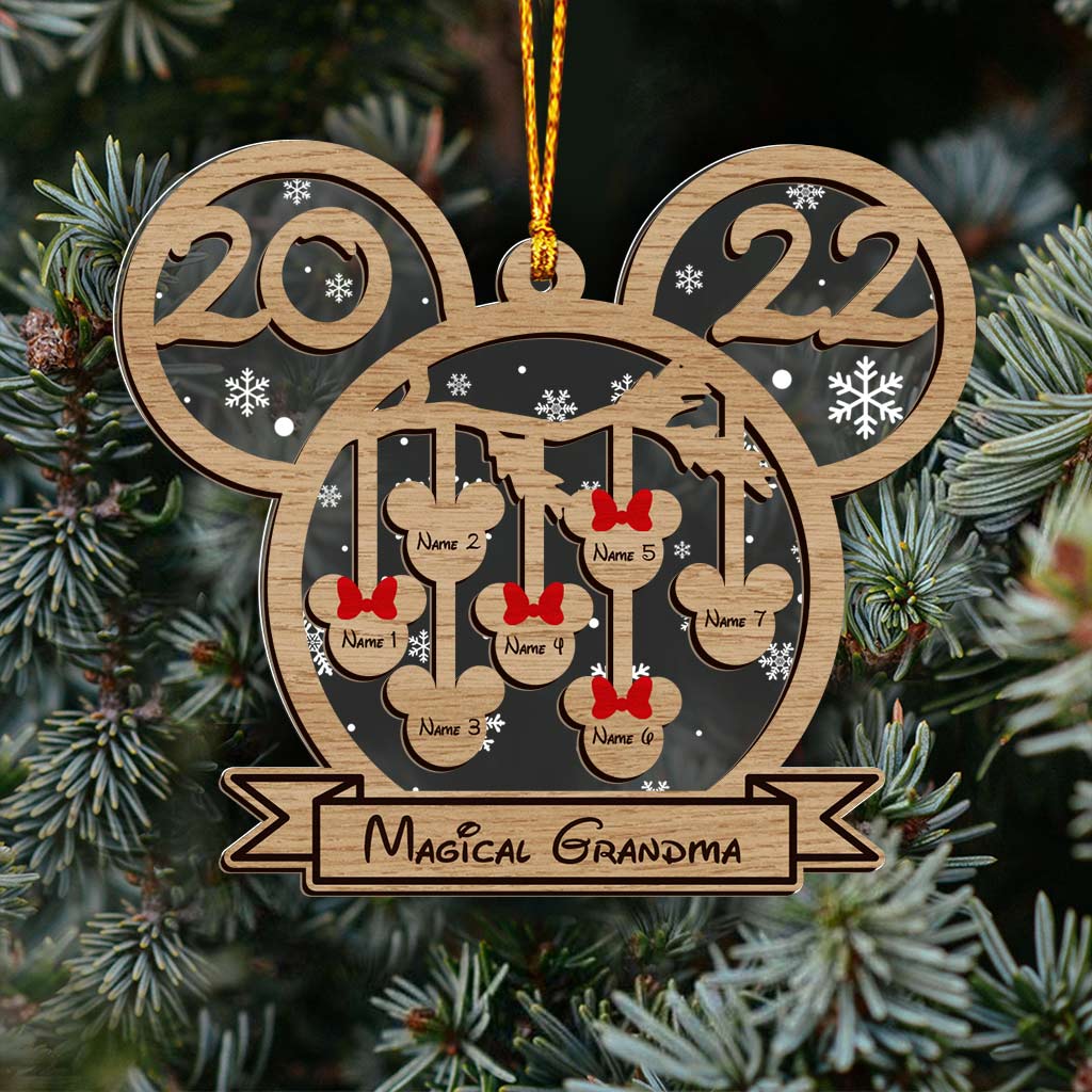Personalized Christmas Layers Mix Ornament for Grandma - Custom Name Decoration Layers Mix Ornament GradoCreations