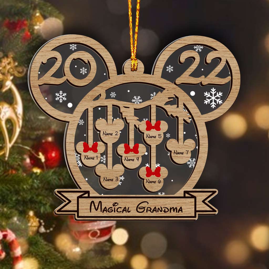 Personalized Christmas Layers Mix Ornament for Grandma - Custom Name Decoration Layers Mix Ornament GradoCreations