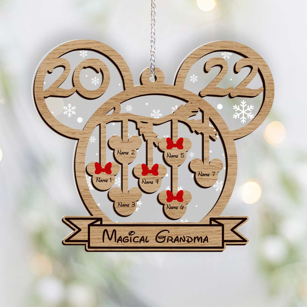 Personalized Christmas Layers Mix Ornament for Grandma - Custom Name Decoration Layers Mix Ornament GradoCreations