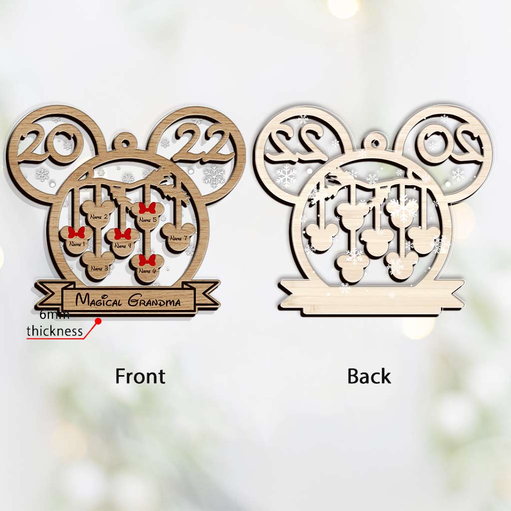 Personalized Christmas Layers Mix Ornament for Grandma - Custom Name Decoration Layers Mix Ornament GradoCreations