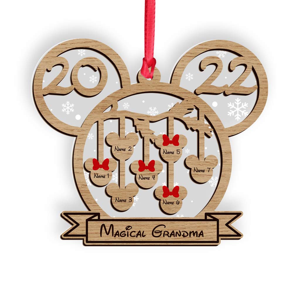 Personalized Christmas Layers Mix Ornament for Grandma - Custom Name Decoration Layers Mix Ornament GradoCreations