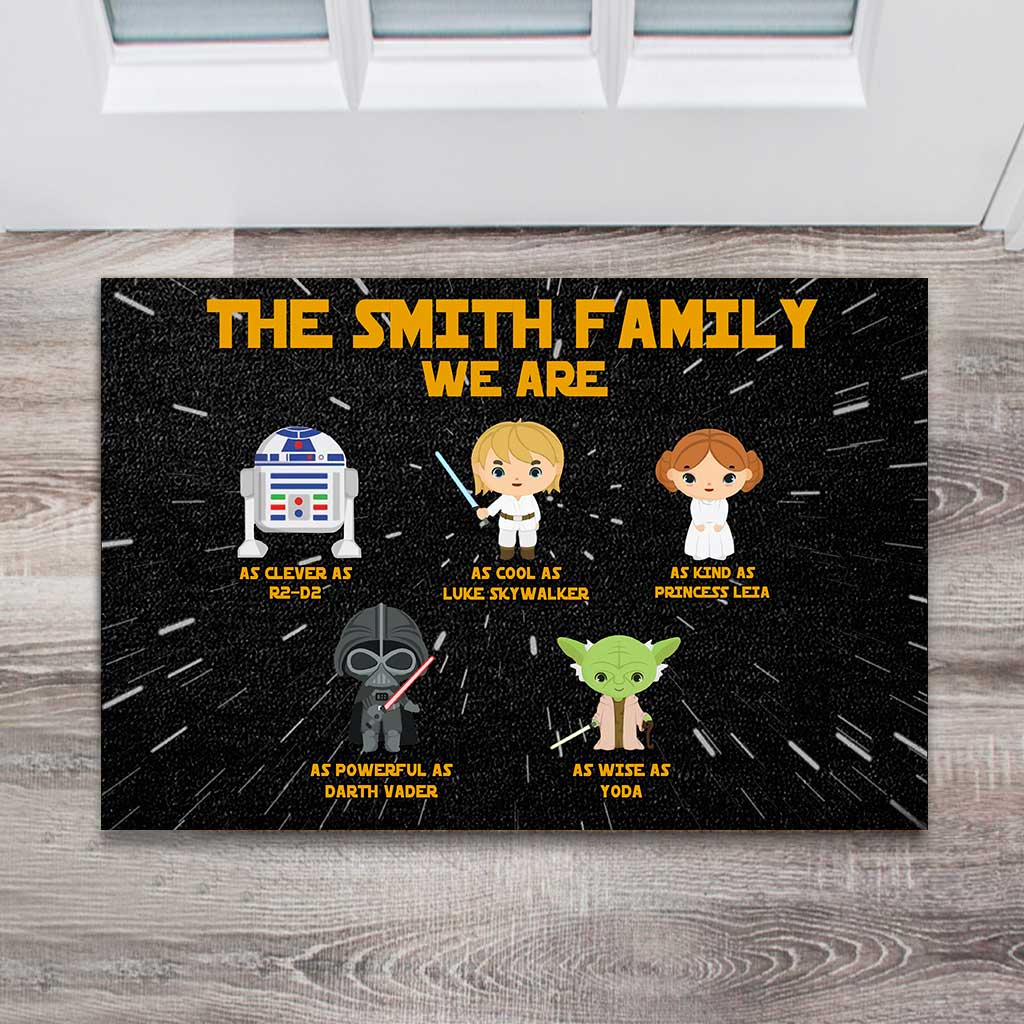 Personalized Star Wars Doormat Family Name Custom Gift Doormat GradoCreations