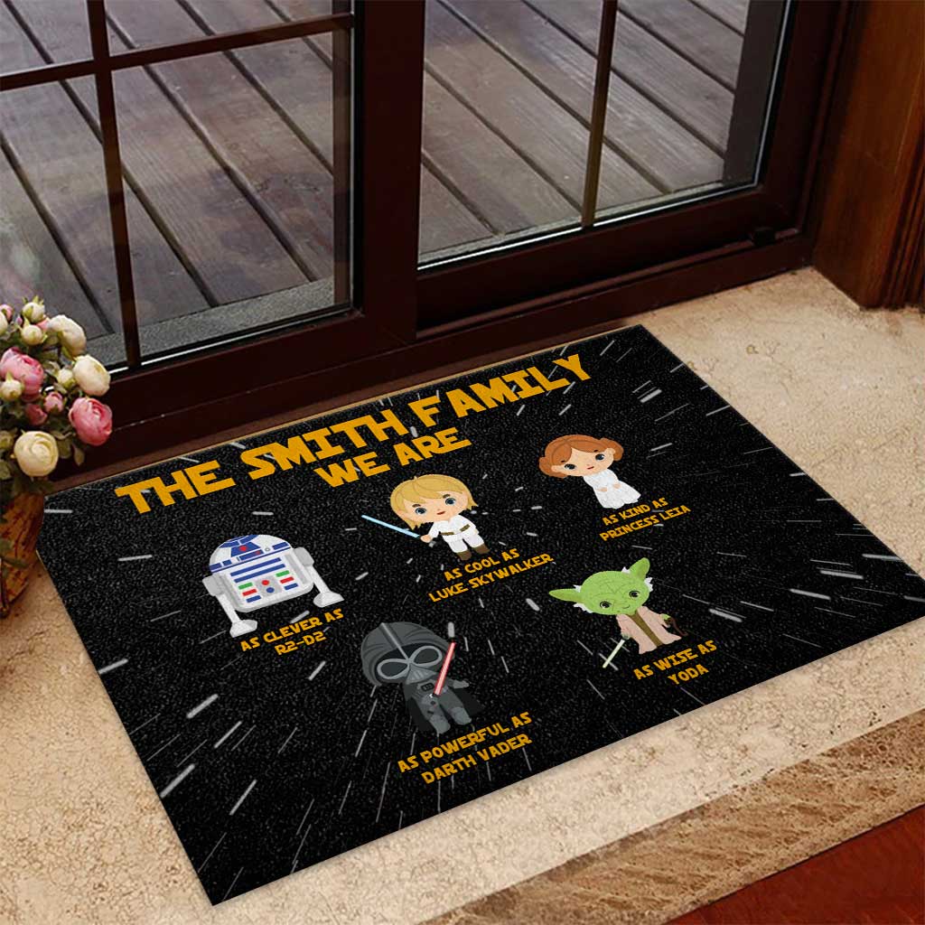 Personalized Star Wars Doormat Family Name Custom Gift Doormat GradoCreations