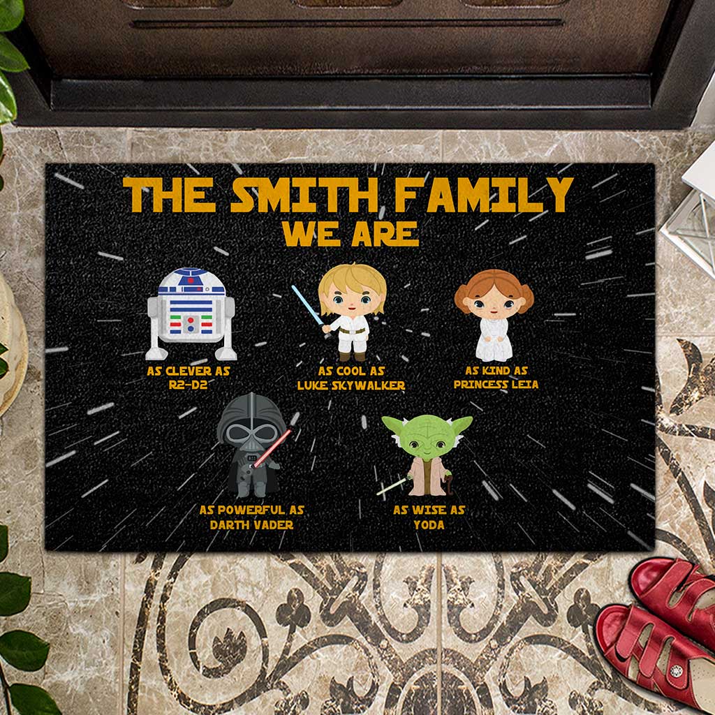 Personalized Star Wars Doormat Family Name Custom Gift Doormat GradoCreations