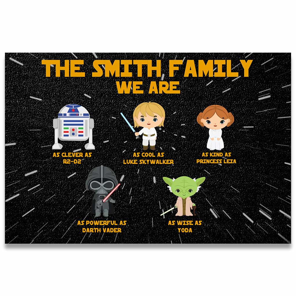 Personalized Star Wars Doormat Family Name Custom Gift Doormat GradoCreations