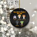 Personalized Christmas Round Aluminium Ornament For Family Gift Aluminium Ornament GradoCreations