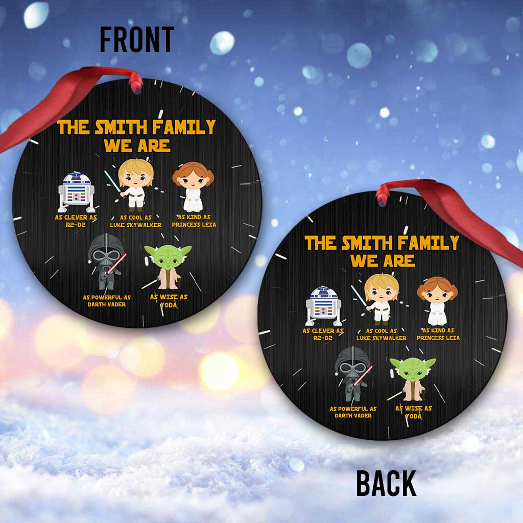 Personalized Christmas Round Aluminium Ornament For Family Gift Aluminium Ornament GradoCreations