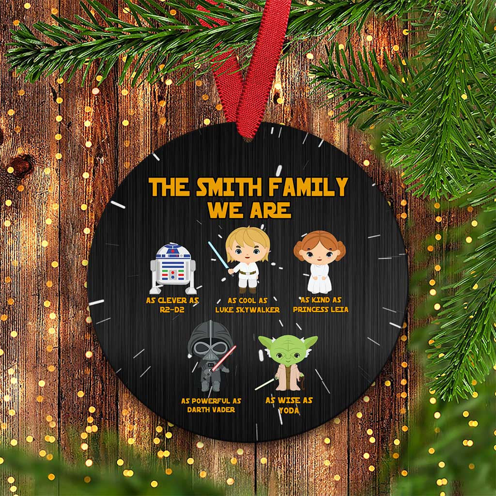 Personalized Christmas Round Aluminium Ornament For Family Gift Aluminium Ornament GradoCreations