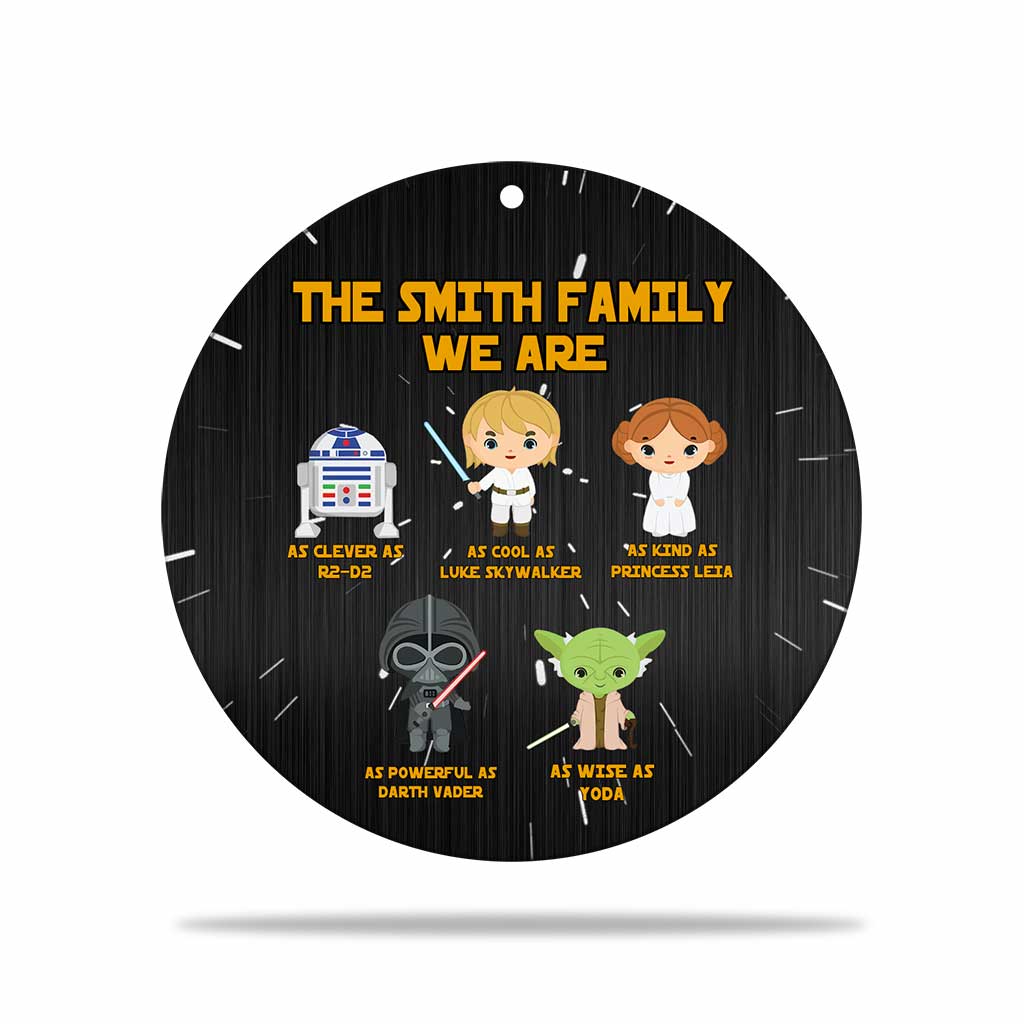 Personalized Christmas Round Aluminium Ornament For Family Gift Aluminium Ornament GradoCreations