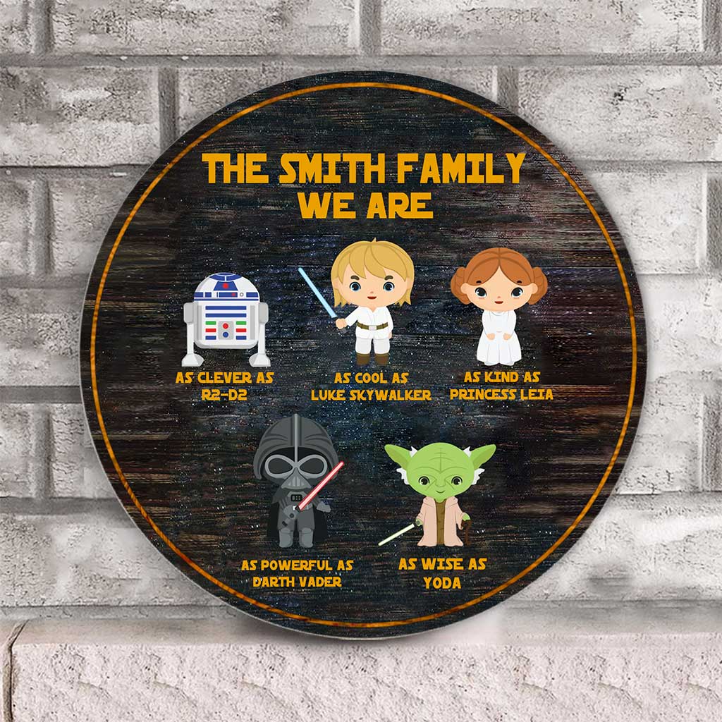 Personalized Round Wood Sign Family Decor Custom Name Gift Round Wood Sign GradoCreations