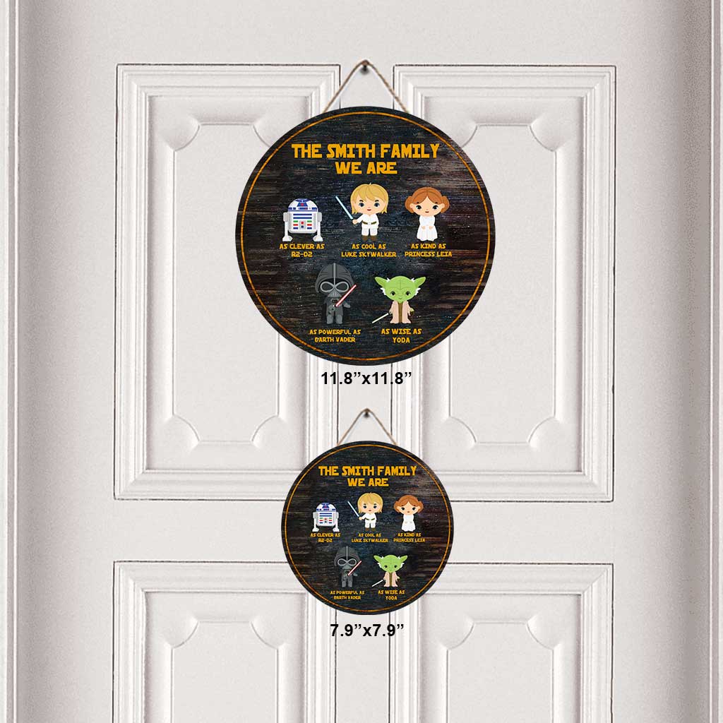 Personalized Round Wood Sign Family Decor Custom Name Gift Round Wood Sign GradoCreations