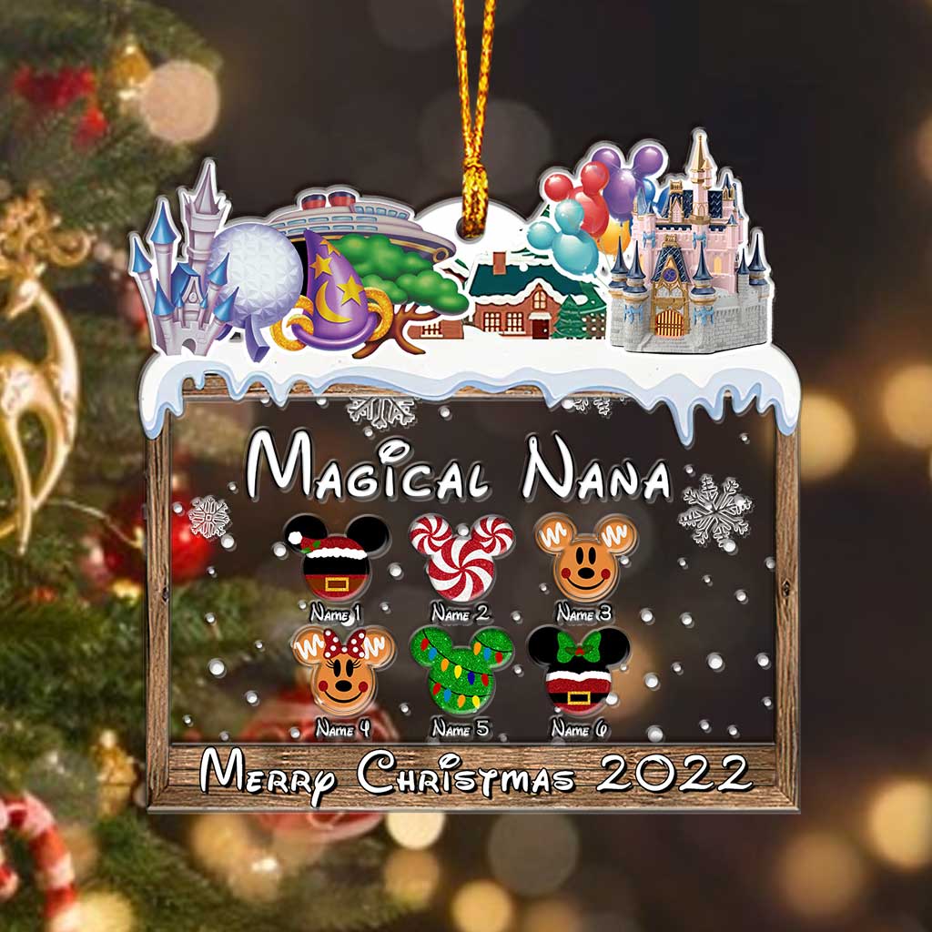 Personalized Christmas Layers Mix Ornament for Grandma | Custom Name Gift Layers Mix Ornament GradoCreations