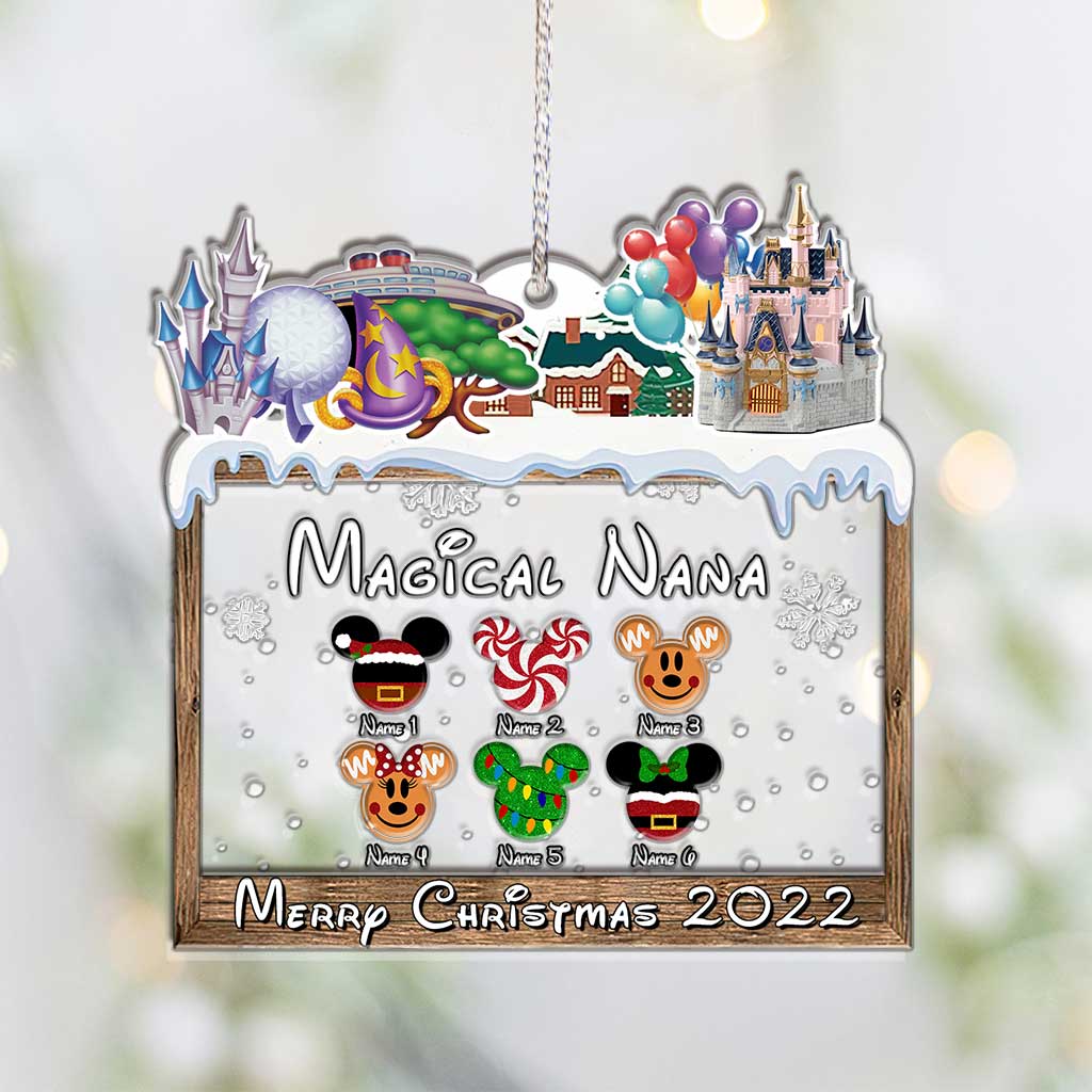 Personalized Christmas Layers Mix Ornament for Grandma | Custom Name Gift Layers Mix Ornament GradoCreations