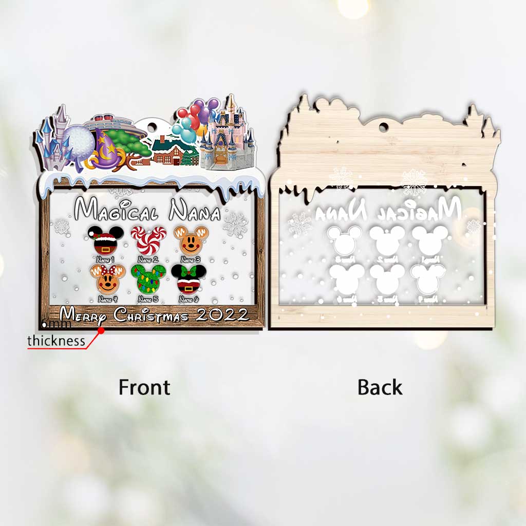 Personalized Christmas Layers Mix Ornament for Grandma | Custom Name Gift Layers Mix Ornament GradoCreations
