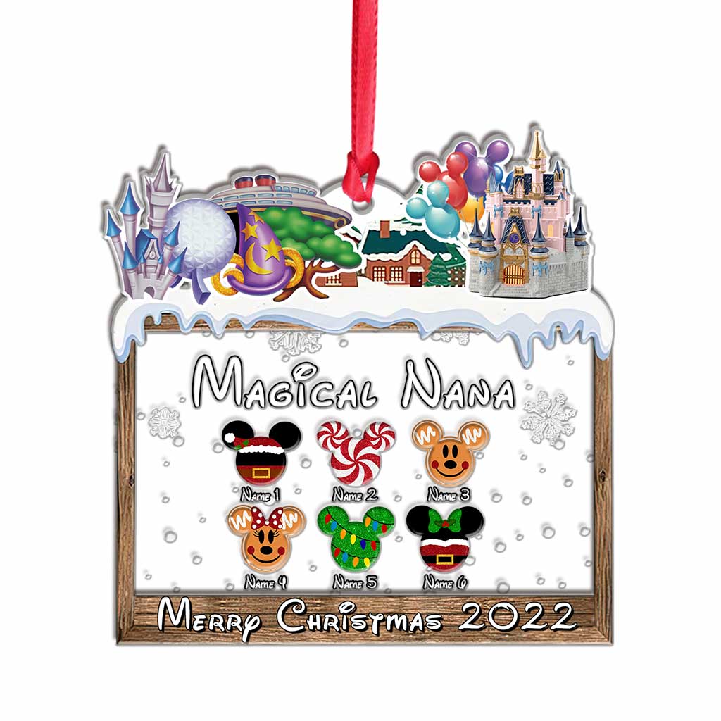 Personalized Christmas Layers Mix Ornament for Grandma | Custom Name Gift Layers Mix Ornament GradoCreations
