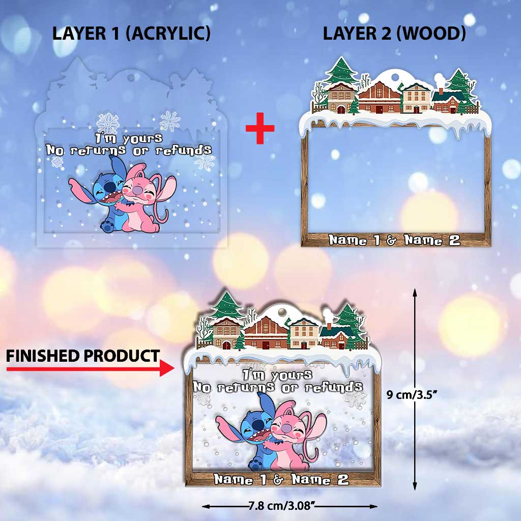 Personalized Christmas Ohana Layers Mix Ornament Gift Layers Mix Ornament GradoCreations