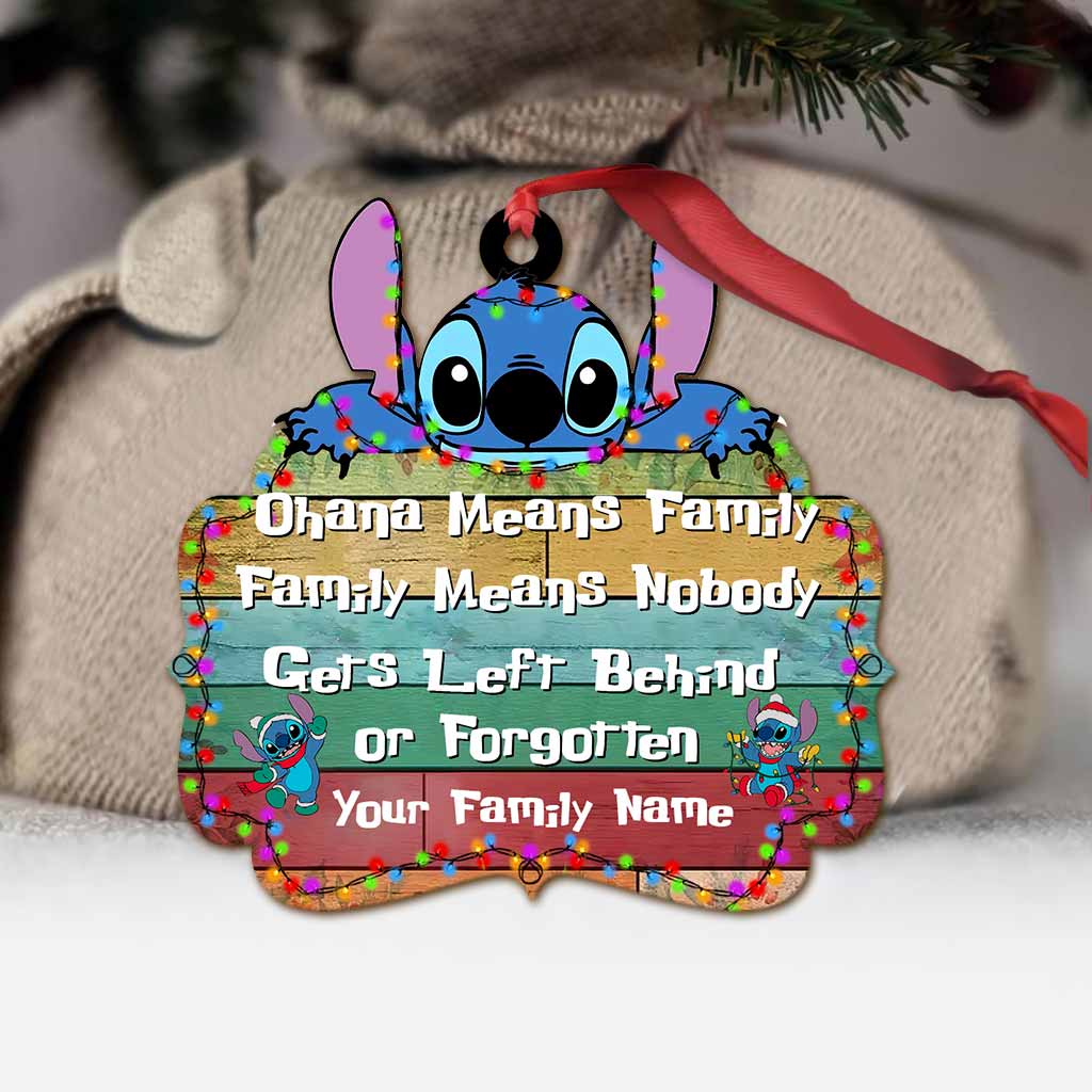 Personalized Ohana Means Family Christmas Ornament Custom Gift Ornament GradoCreations