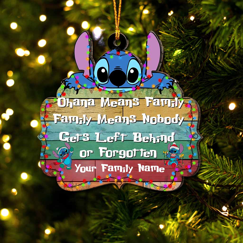Personalized Ohana Means Family Christmas Ornament Custom Gift Ornament GradoCreations