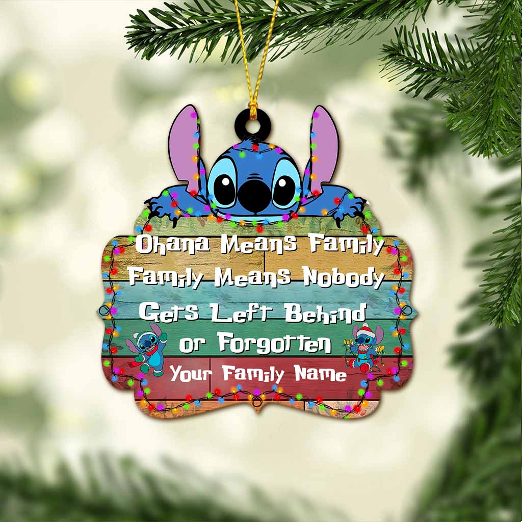 Personalized Ohana Means Family Christmas Ornament Custom Gift Ornament GradoCreations