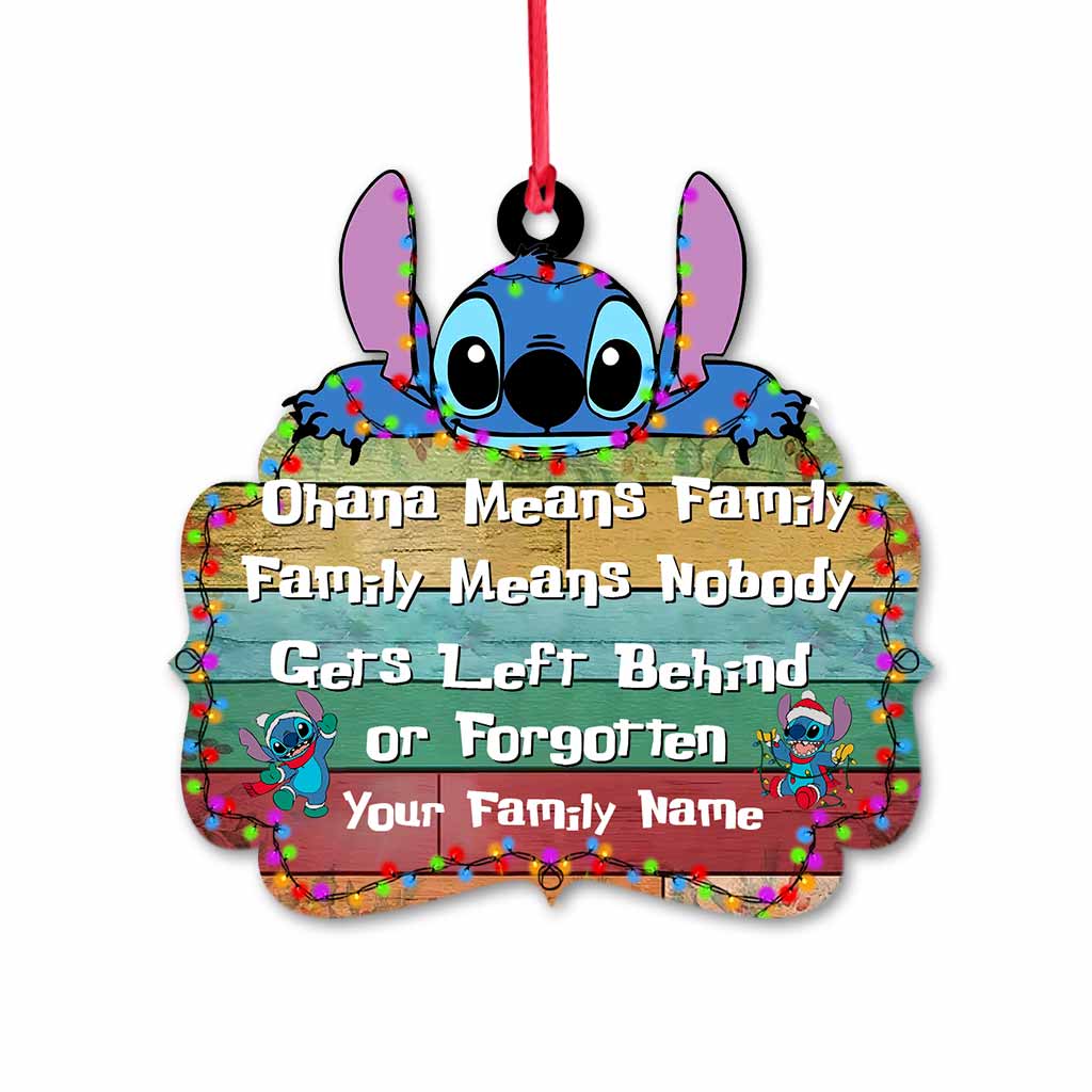 Personalized Ohana Means Family Christmas Ornament Custom Gift Ornament GradoCreations