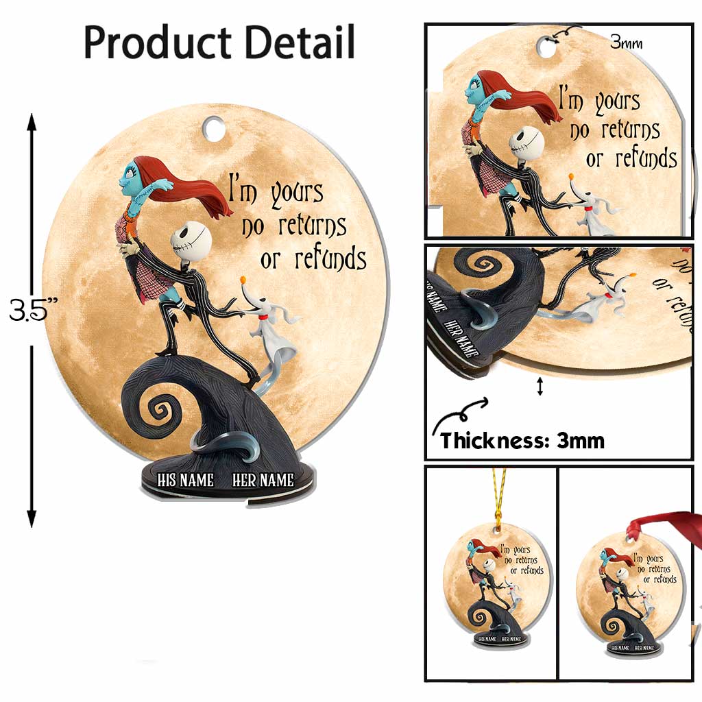 Personalized Christmas Ornament Custom Name Design for Couples Ornament GradoCreations