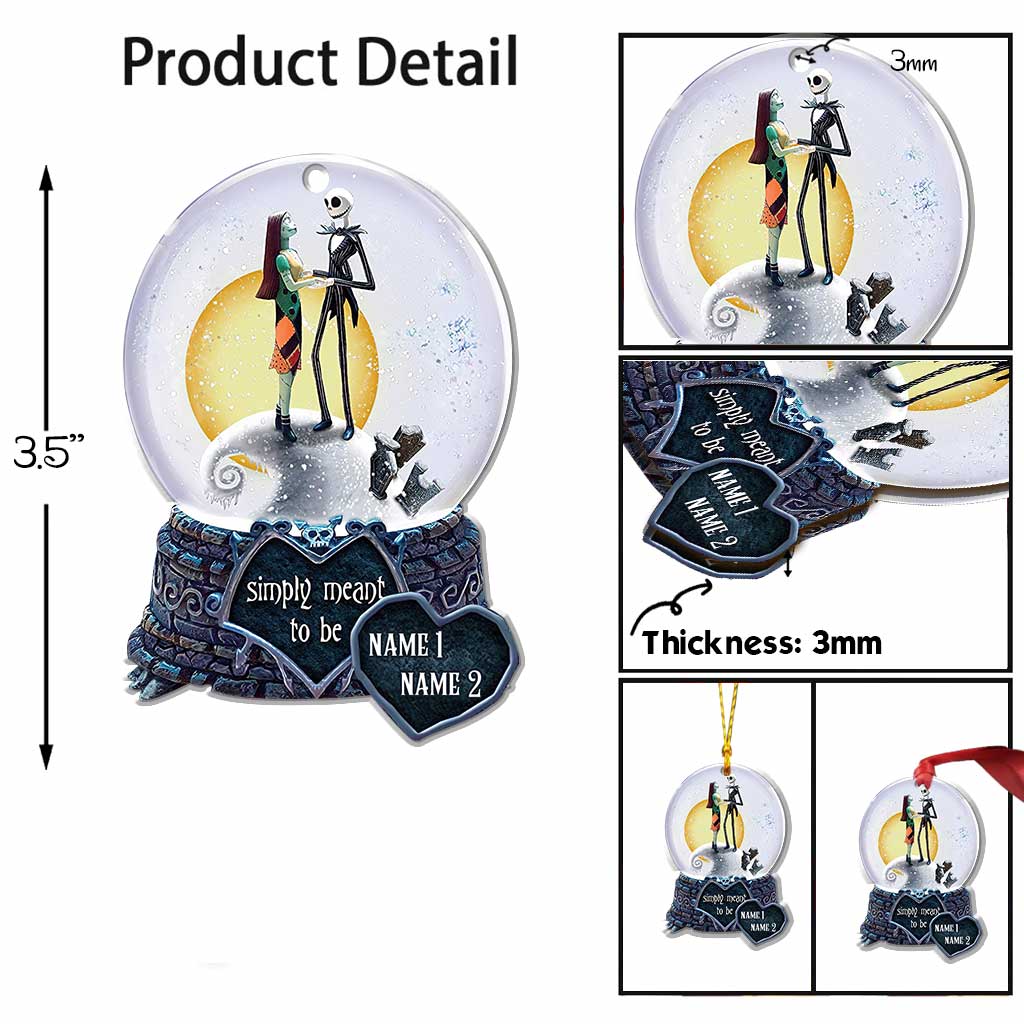 Personalized Christmas Ornament Simply Meant To Be Custom Name Gift Ornament GradoCreations