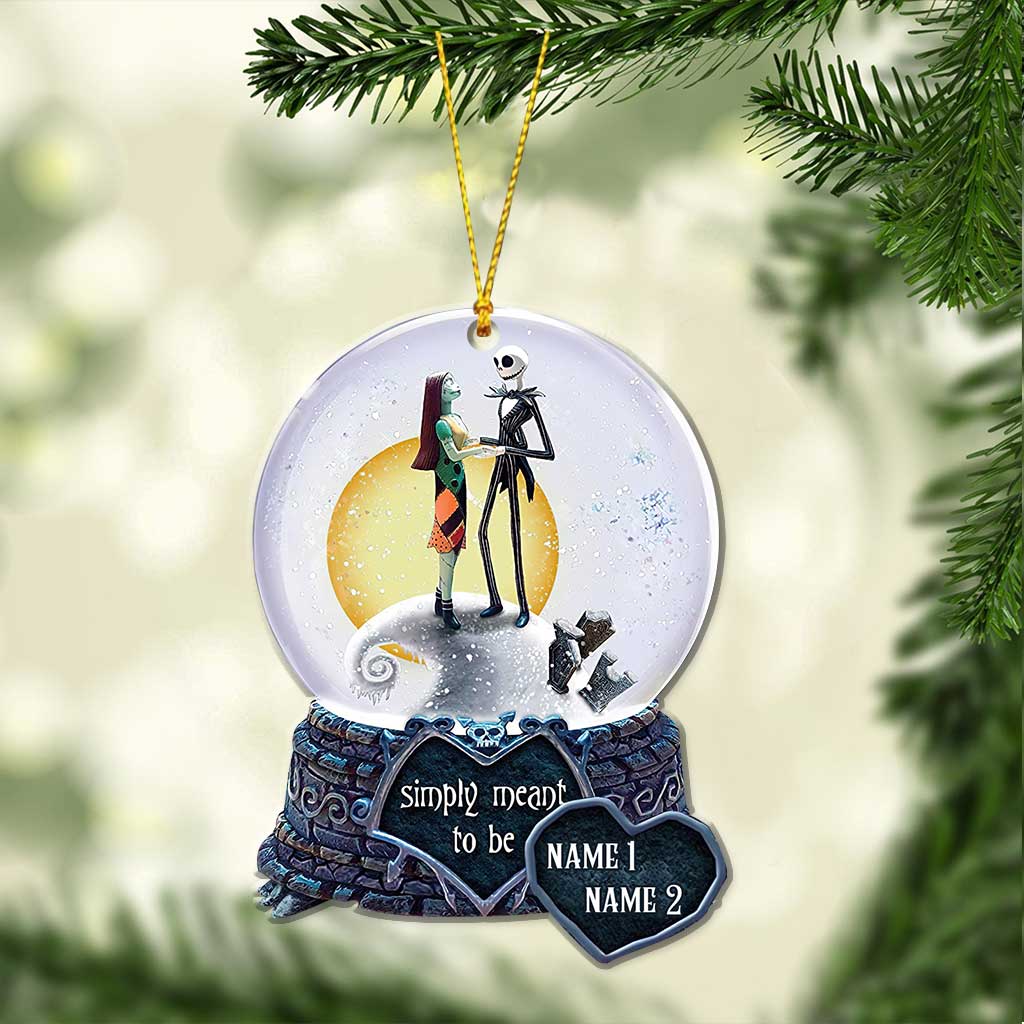 Personalized Christmas Ornament Simply Meant To Be Custom Name Gift Ornament GradoCreations