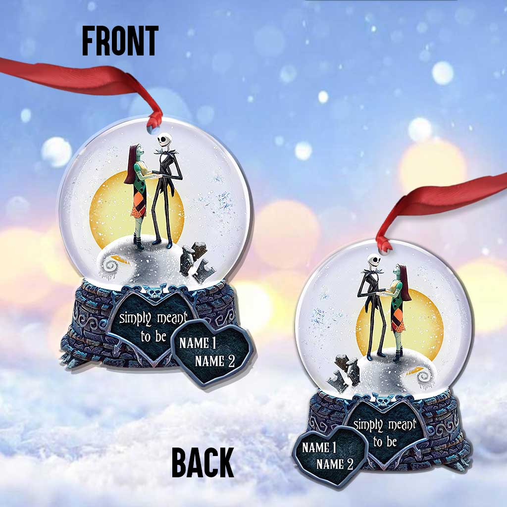 Personalized Christmas Ornament Simply Meant To Be Custom Name Gift Ornament GradoCreations