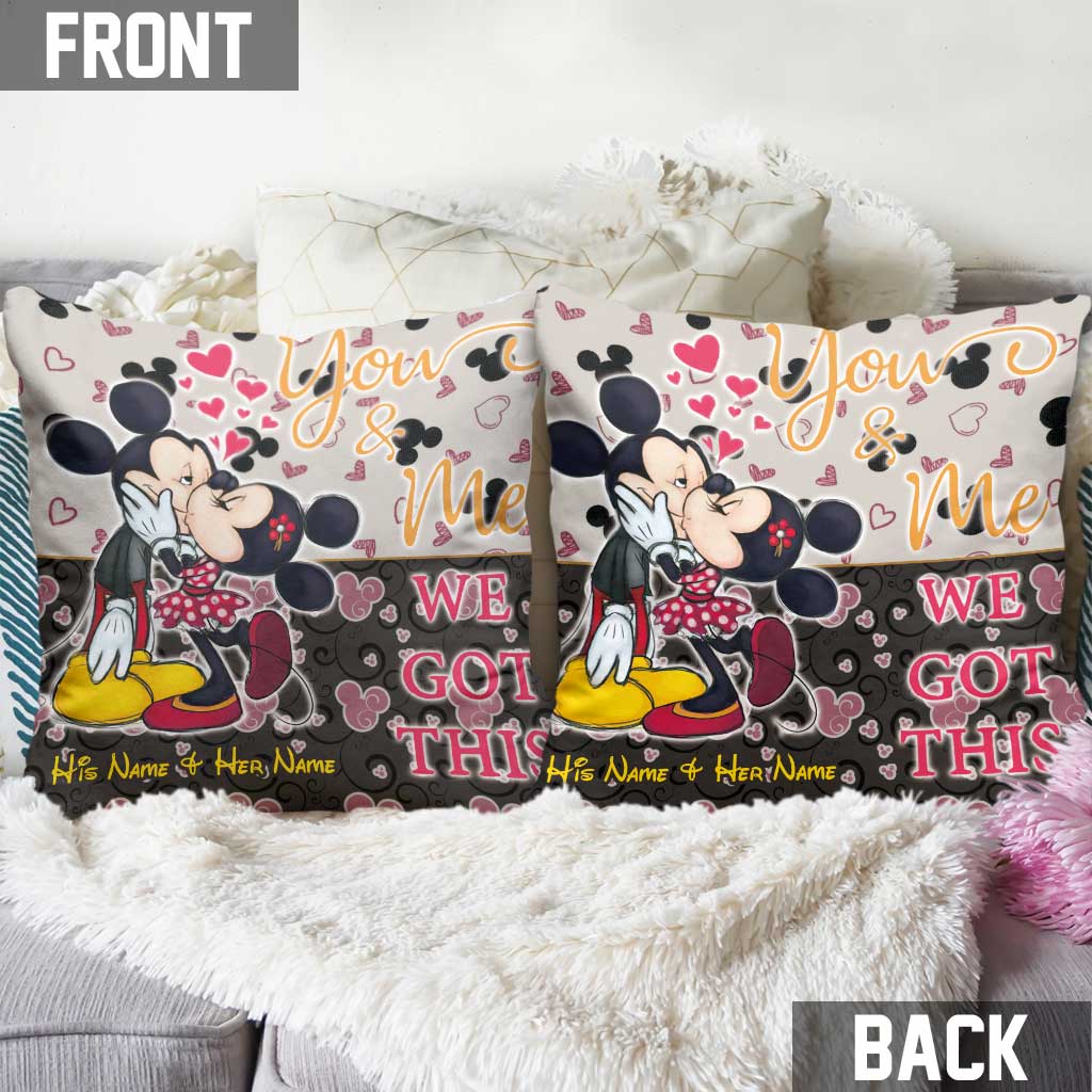 Personalized Couple Throw Pillow with Custom Names | Unique Gift Throw Pillow GradoCreations