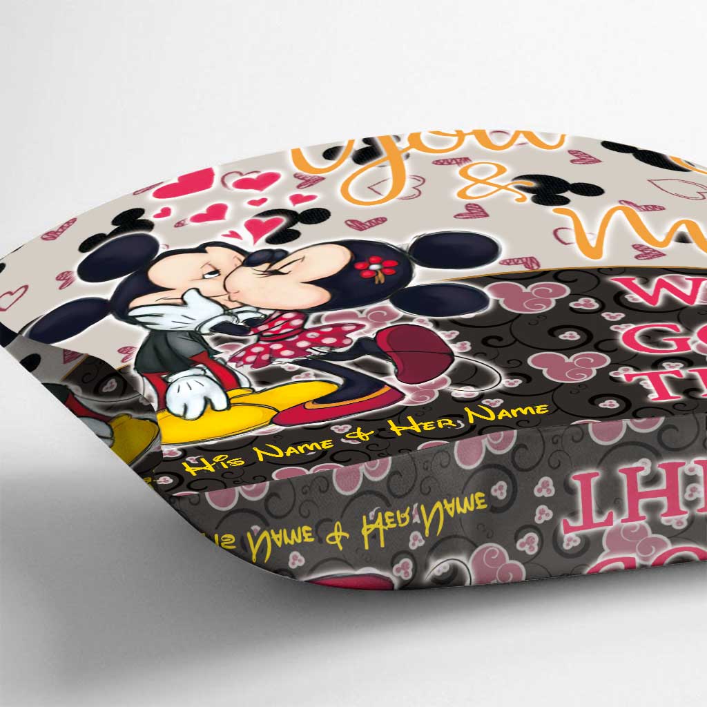 Personalized Couple Throw Pillow with Custom Names | Unique Gift Throw Pillow GradoCreations