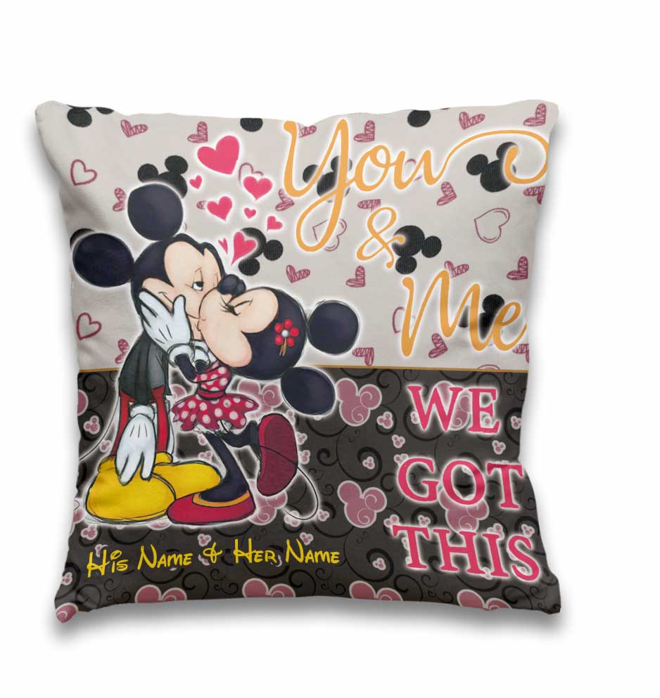 Personalized Couple Throw Pillow with Custom Names | Unique Gift Throw Pillow GradoCreations