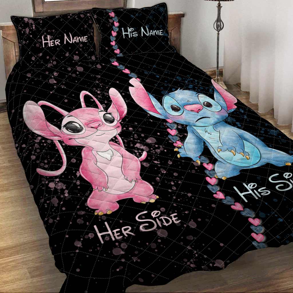 Personalized Couple Quilt Set with Names - Unique Valentine’s Day Gift Quilt Set GradoCreations