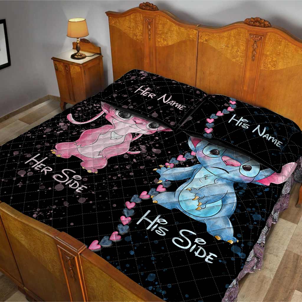 Personalized Couple Quilt Set with Names - Unique Valentine’s Day Gift Quilt Set GradoCreations