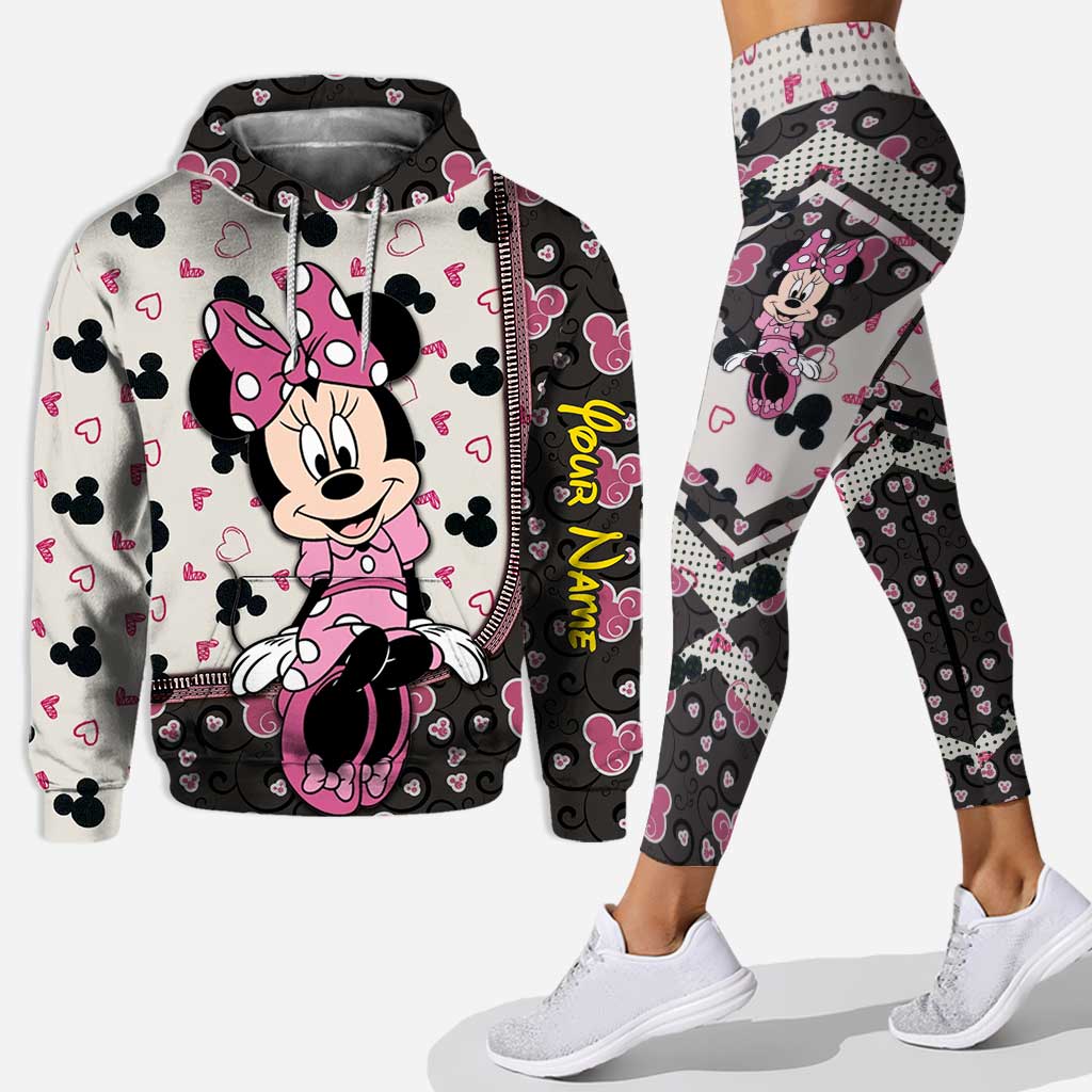Custom Name Mouse Hoodie & Leggings Set for Kids | Personalized Gift Hoodie & Leggings GradoCreations