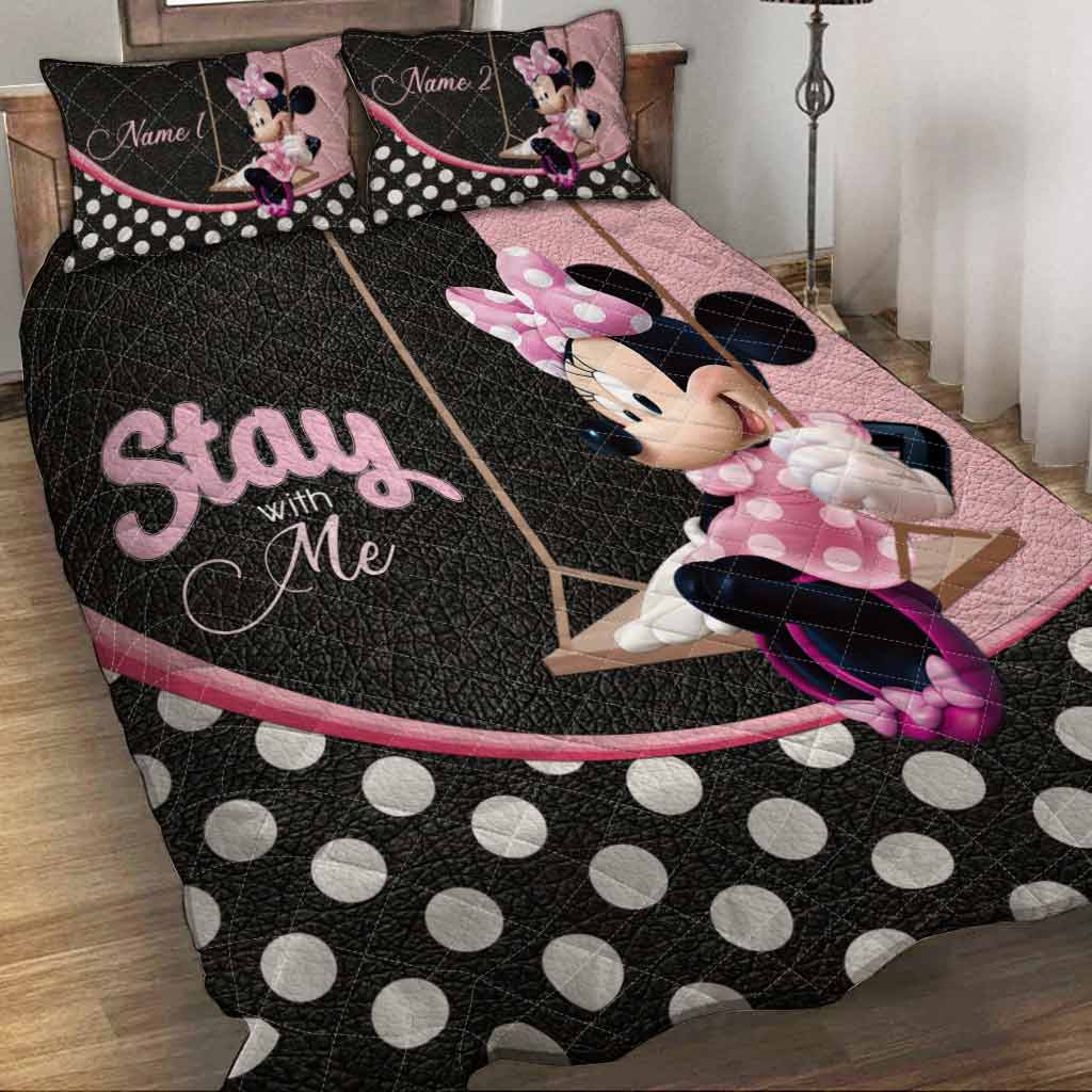 Personalized Minnie Mouse Quilt Set with Names for Kids Quilt Set GradoCreations