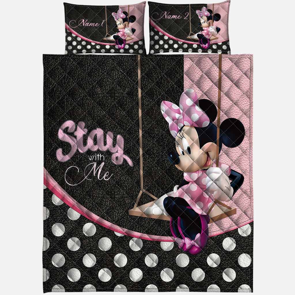 Personalized Minnie Mouse Quilt Set with Names for Kids Quilt Set GradoCreations